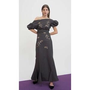 ATTICO Vogue Runway fall 2017 Collection Size 4 ISABEL DRESS Gray Embroidered #5